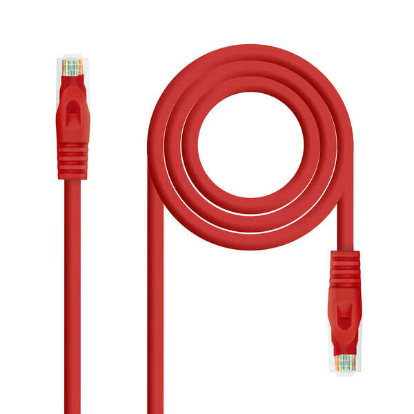 Nanocable Cable de Red Latiguillo RJ45 LSZH Cat.6a UTP AWG24 0.50m - Color Rojo 1 pieza(s)