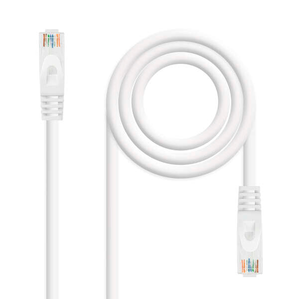 Nanocable Cable de Red Latiguillo RJ45 LSZH Cat.6a UTP AWG24 0.50m - Color Blanco 1 pieza(s)