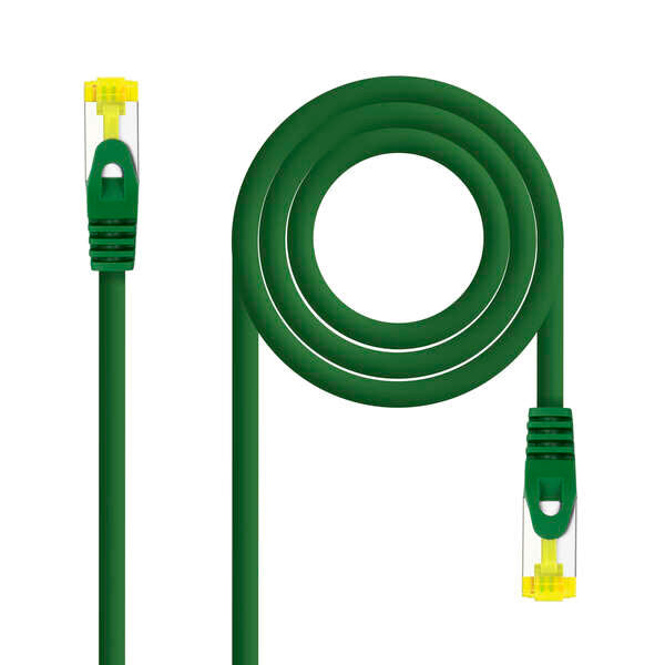 Nanocable Cable de Red Latiguillo RJ45 LSZH Cat.6a SFTP AWG26 0.50m - Color Verde 1 pieza(s)