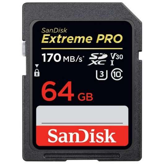 Sandisk Extreme Pro Tarjeta SDHC 64GB UHS-I V30 Clase 10 170MB/s 1 pieza(s)