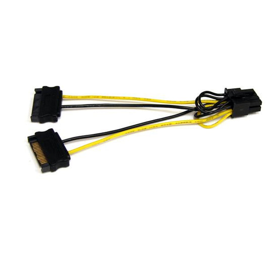 StarTech.com - Cable Adaptador 15cm Alimentación SATA a Conector 8 Pines de Corriente de Tarjeta Gráfica PCI Express PCIe