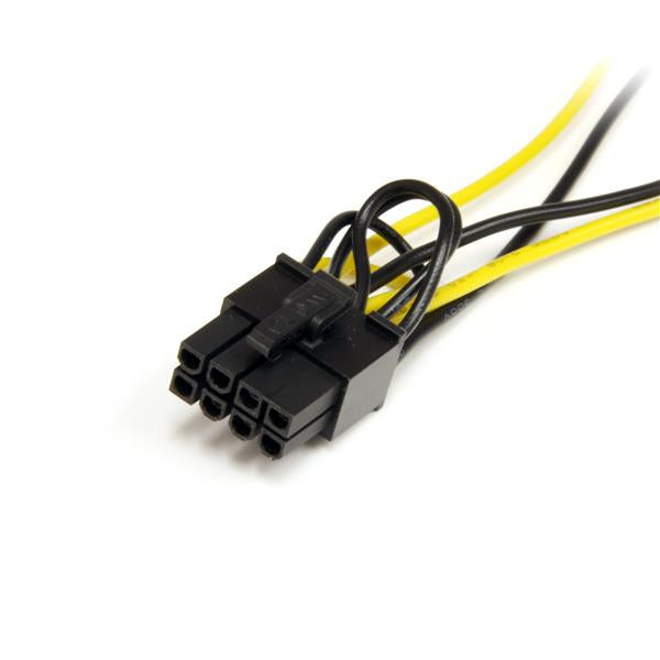 StarTech.com - Cable Adaptador 15cm Alimentación SATA a Conector 8 Pines de Corriente de Tarjeta Gráfica PCI Express PCIe