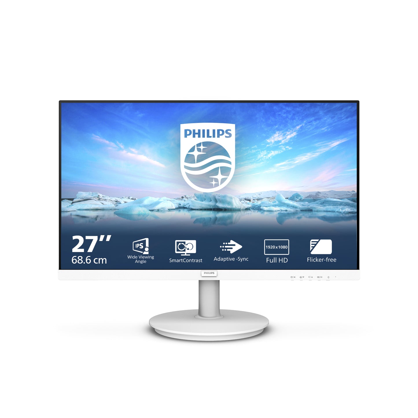 Philips - V Line 271V8AW/00 pantalla para PC 68 6 cm (27") 1920 x 1080 Pixeles Full HD LCD Blanco