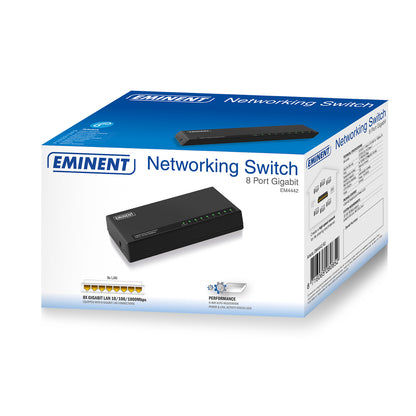 Eminent - EM4442 switch Gigabit Ethernet (10/100/1000) Negro