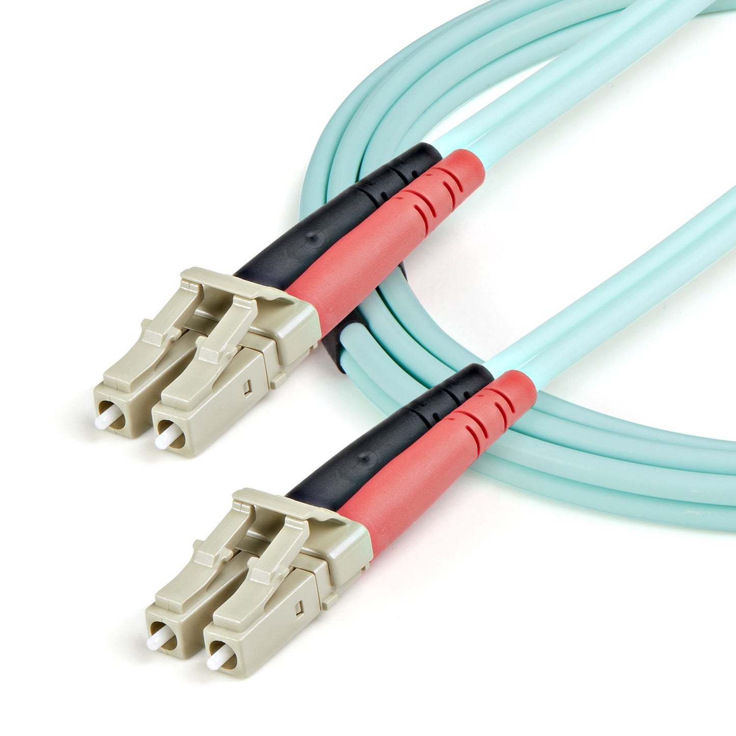 StarTech.com - Cable de 1m de Fibra Óptica Multimodo OM3 LC a LC UPC - Full Duplex 50/125µm - para Redes de 100G - LOMMF/VCSEL - Pérdida Baja al Insertar <0.3dB - Cable LSZH