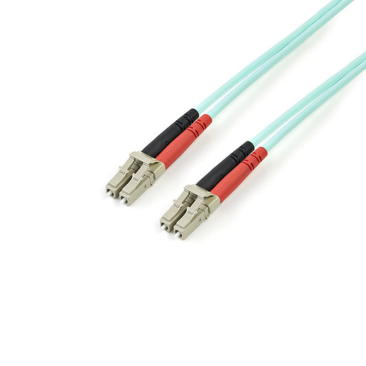 StarTech.com - Cable de 3m de Fibra Óptica Multimodo LC/UPC a LC/UPC OM4 - 50/125µm - Fibra LOMMF/VCSEL - Redes de 100G - Cable LSZH - Baja Pérdida de Inserción - Low Insertion Loss