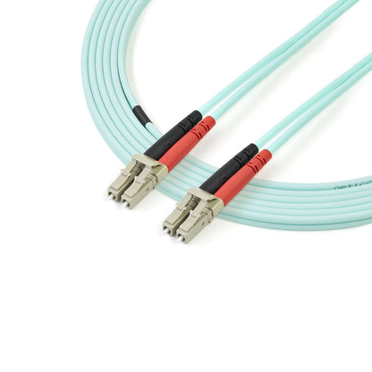 StarTech.com - Cable de 5m de Fibra Óptica Multimodo OM3 LC a LC UPC - Full Duplex 50/125µm - para Redes de 100G - LOMMF/VCSEL - Pérdida Baja al Insertar <0.3dB - Cable LSZH