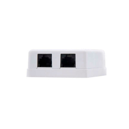 Nanocable - ROSETA DE SUPERFICIE PARA RJ45 CAT.6 2 TOMAS  BLANCO