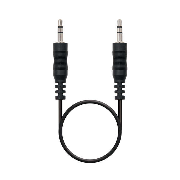 Nanocable Cable Audio Estereo Jack 3.5mm Macho a Jack 3.5mm Macho 0.30m - Color Negro 1 pieza(s)