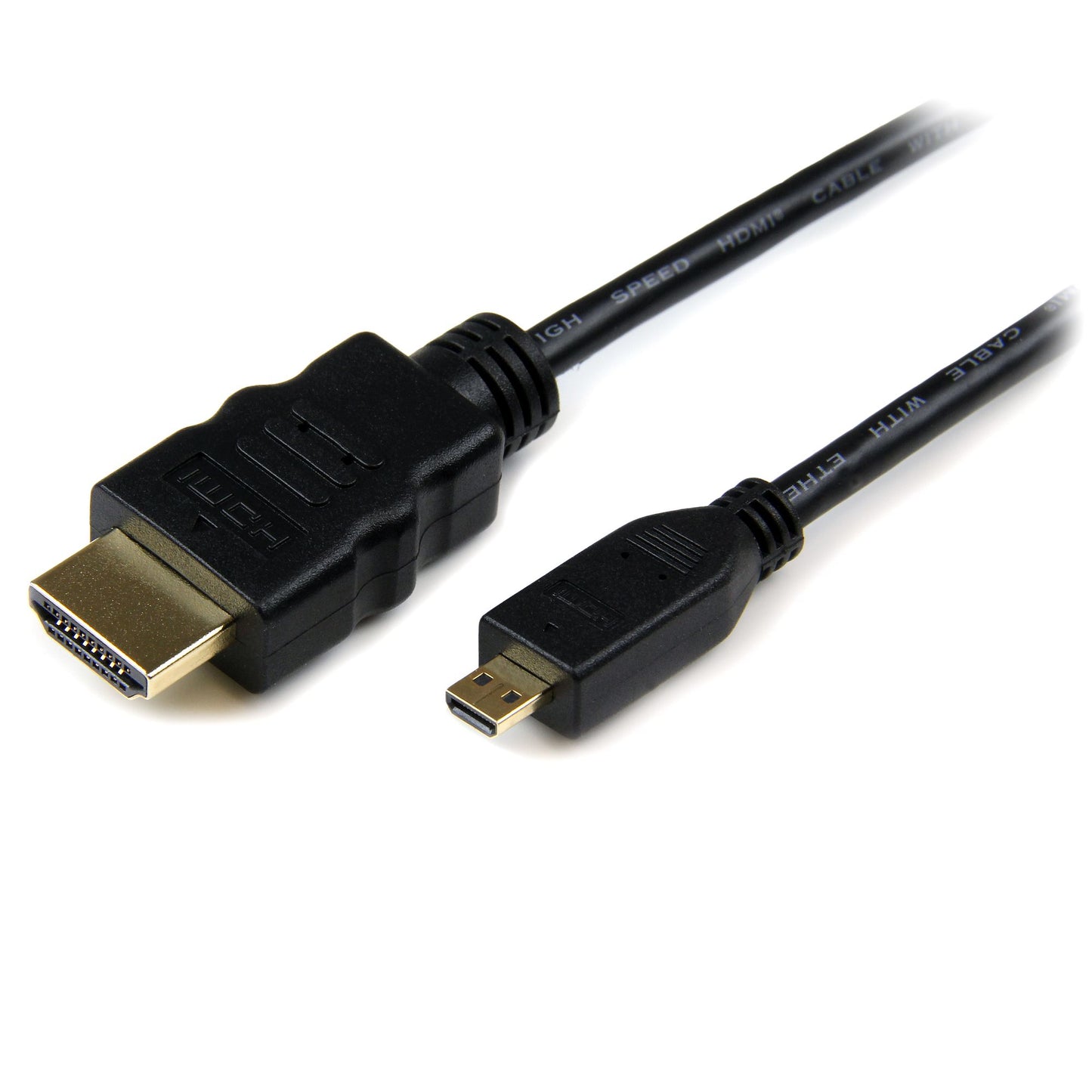 StarTech.com - Cable de 50cm Micro HDMI a HDMI con Ethernet - Vídeo de 4K a 30Hz - Cable Adaptador Conversor Micro HDMI Tipo D de alta velocidad a HDMI 1.4 - HDMI UHD - Macho a Macho