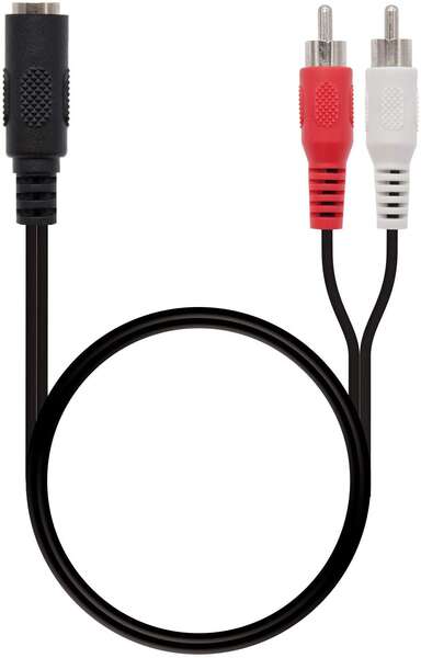 Nanocable - 10.24.1301 cable de audio 1 5 m 2 x RCA 3 5mm Negro