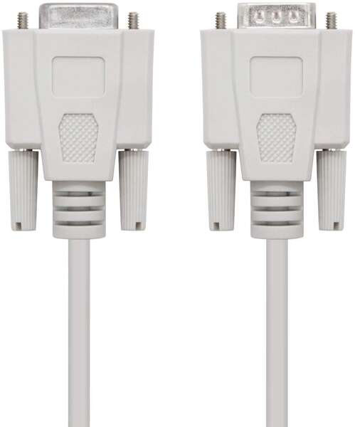 Nanocable Cable Serie RS232 DB9 Macho a DB9 Hembra 3m - Color Beige 1 pieza(s)