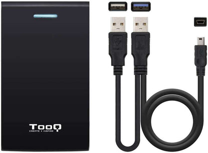 TooQ - CAJA HDD 2 5" SATA A USB 2.0/USB 3.0 NEGRA