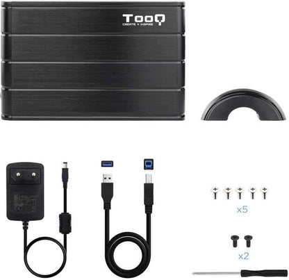 TooQ - CAJA HDD 3 5" SATA A USB 2.0/3.0 NEGRA