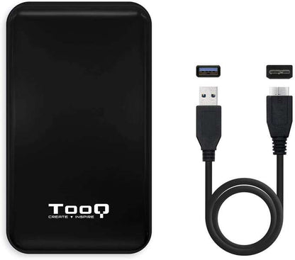 TooQ - Caja externa para discos duros 2.5" SATA I/II/III a USB 3.1 Gen1 con UASP