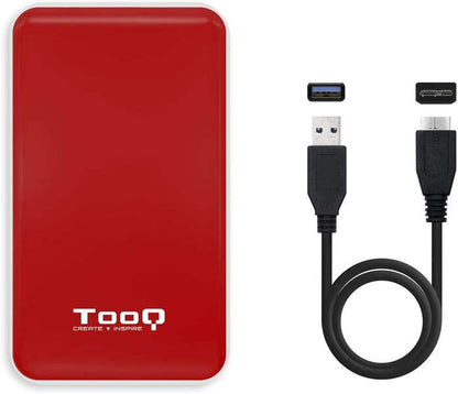 TooQ - Caja externa para discos duros 2.5" SATA I/II/III a USB 3.1 Gen1 con UASP