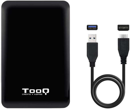 TooQ - TQE-2538B caja para disco duro externo Caja de disco duro (HDD) Negro  Gris 2.5"