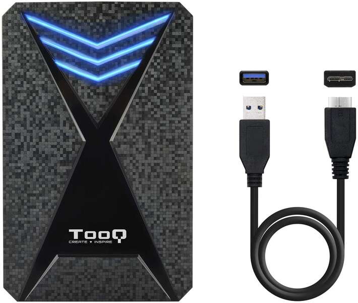 TooQ - TQE-2550BL caja para disco duro externo Carcasa de disco duro/SSD Negro 2.5"