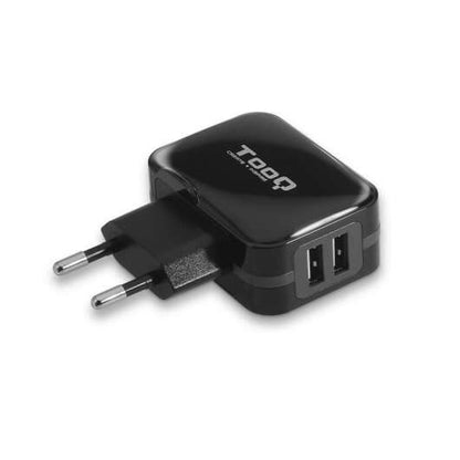 Tooq Cargador de Pared 2x USB 2.0 - Tecnologia AI - Color Negro 1 pieza(s)