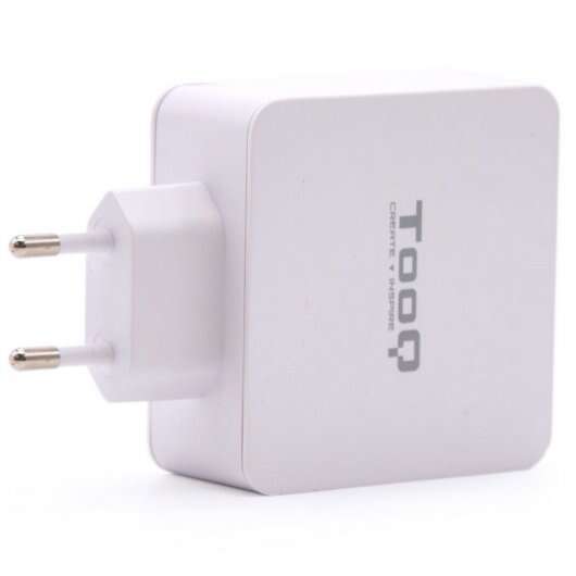 TooQ - Cargador de Pared doble puerto USB-C PD + USB A QC3.0  48W