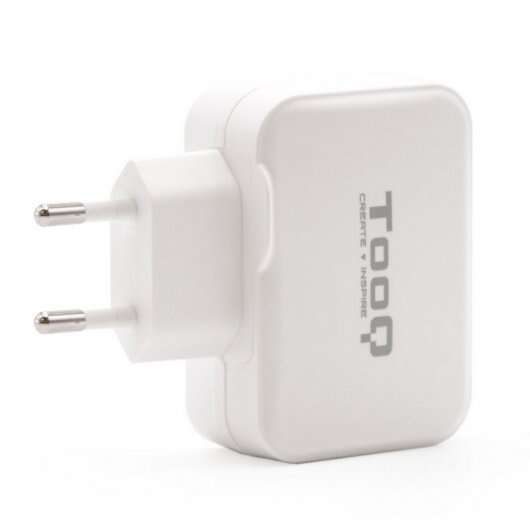 TooQ - Cargador de Pared doble puerto USB-C + USB A  27W