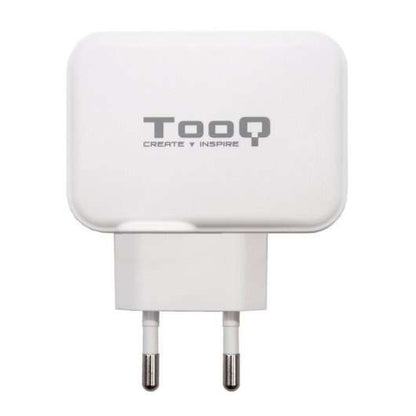 TooQ - Cargador de Pared doble puerto USB-C + USB A  27W