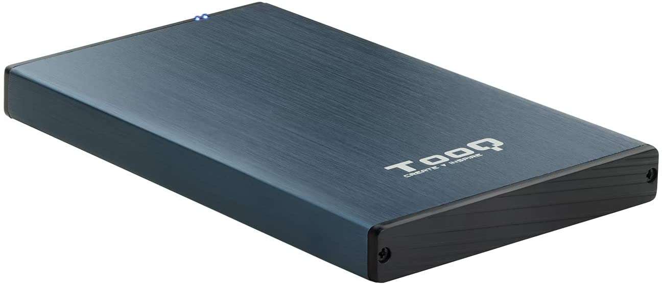 TooQ - TQE-2527PB caja para disco duro externo Caja de disco duro (HDD) Negro  Marina 2.5"