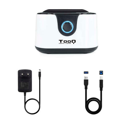 TooQ - DOCK STATION SATA 2.5/3.5 A USB 3.0 CLONE OTB NEGRO-BLANCO