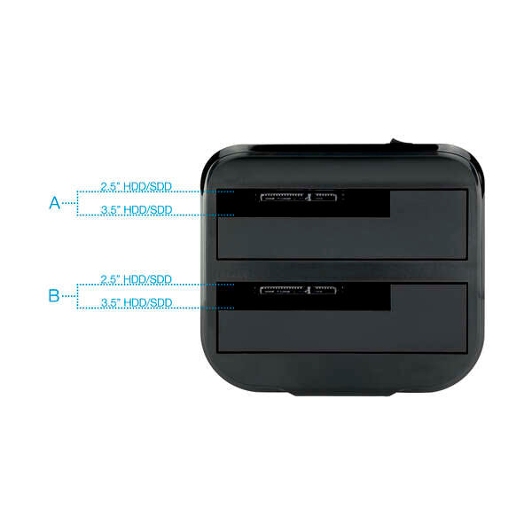 TooQ - DOCK STATION SATA 2.5/3.5 A USB 3.0 CLONE OTB NEGRO