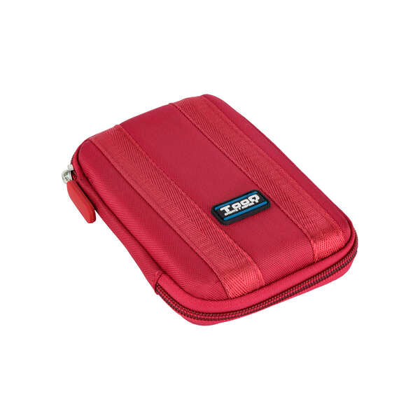 Tooq Estuche para Carcasa Externa 2.5" - Correa Interior de Fijacion - Cierre de Cremallera - Color Rojo 1 pieza(s)