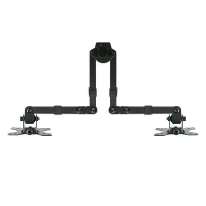 TooQ - Soporte de Mesa Giratorio e Inclinable para 2 Pantallas (Monitor / TV Plasma / LCD / LED) 13  32  de Dos Brazos  Negro