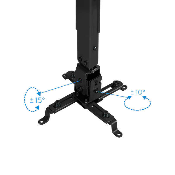 TooQ - SOPORTE UNIVERSAL INCLINABLE DE TECHO PARA PROYECTOR NEGRO