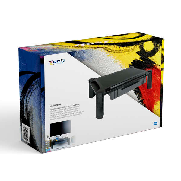 TooQ - MMPSSD01 soporte para monitor Independiente Negro