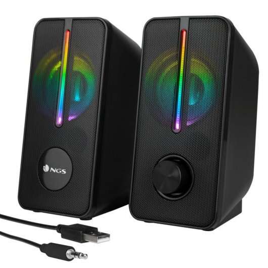 NGS Gaming GSX-150 Altavoces USB 2.0 12W - Iluminacion LED RGB - Conexion Jack 3.5mm - Controles en Altavoz 1 pieza(s)