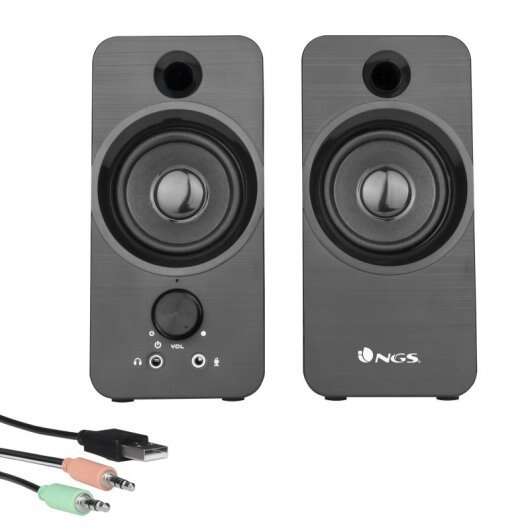 NGS Altavoces Multimedia USB 2.0 12W - Conexion Jack 3.5mm - Controles en Altavoz 1 pieza(s)