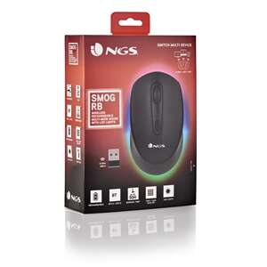 NGS Smog-RB Raton Inalambrico USB Bluetooth 2400dpi - Iluminacion LED RGB - 3 Botones - Uso Ambidiestro 1 pieza(s)