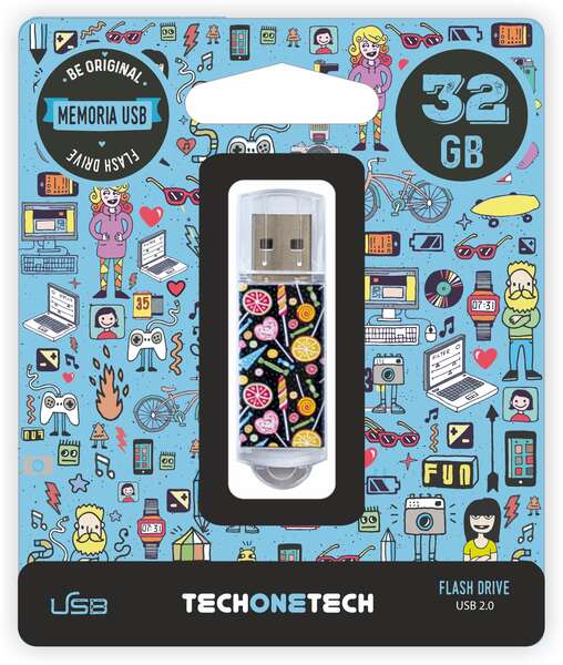 TechOneTech Candy Pop Memoria USB 2.0 32GB (Pendrive) 1 pieza(s)