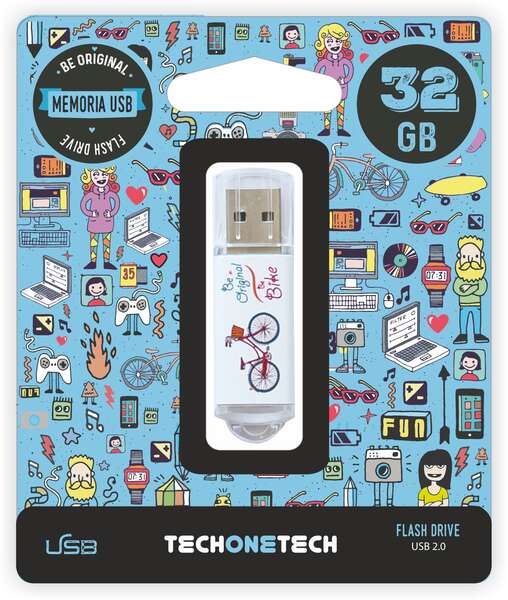 TechOneTech Be Bike Memoria USB 2.0 32GB (Pendrive) 1 pieza(s)