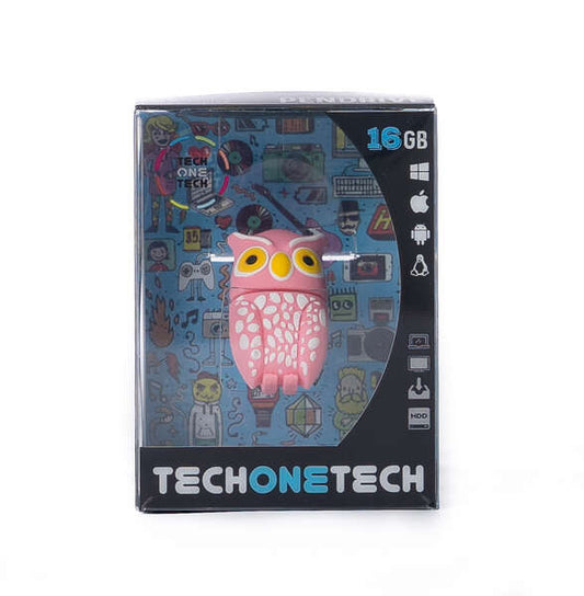 TechOneTech Buho Plumi Pink Memoria USB 2.0 32GB (Pendrive) 1 pieza(s)