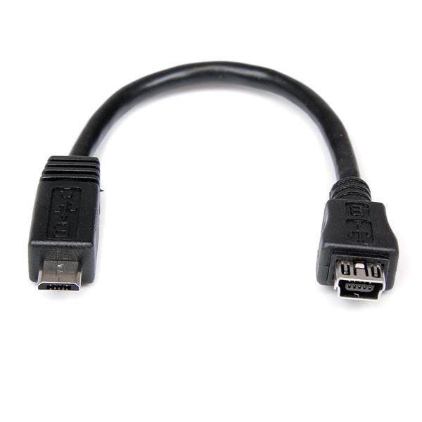 StarTech.com - Cable Adaptador 15cm Mini USB a Micro USB - 1x MicroUSB-B Macho - 1x MiniUSB-B Hembra