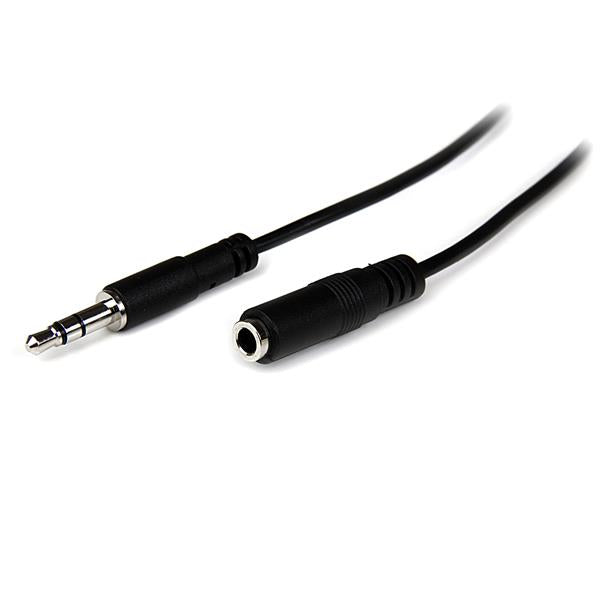 StarTech.com - Cable de 2m de Extensión Alargador de Auriculares Mini-Jack 3 5mm Estéreo Macho a Hembra - Delgado