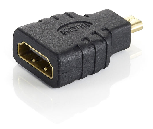 Equip - 118915 cambiador de género para cable microHDMI HDMI Negro