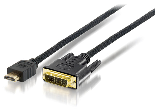 Equip - 119325 adaptador de cable de vídeo 5 m HDMI DVI-D Negro