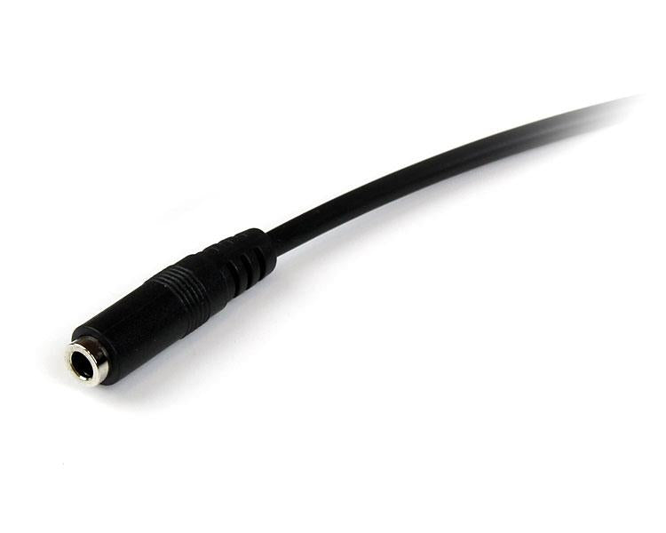 StarTech.com - Cable de 2m de Extensión Alargador de Auriculares Headset Mini-Jack 3 5mm 4 pines Macho a Hembra