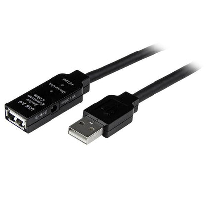 StarTech.com - Cable de Extensión Alargador de 20m USB 2.0 Alta Velocidad Activo Amplificado - Macho a Hembra USB A - Negro