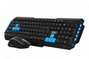 3GO - COMBODRILEH2 teclado Ratón incluido Juego USB QWERTY Negro