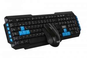 3GO - COMBODRILEH2 teclado Ratón incluido Juego USB QWERTY Negro