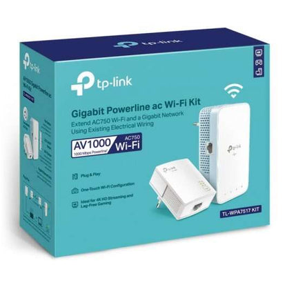 TP-Link - TL-WPA7517 KIT adaptador de red PowerLine 1000 Mbit/s Ethernet Wifi Blanco