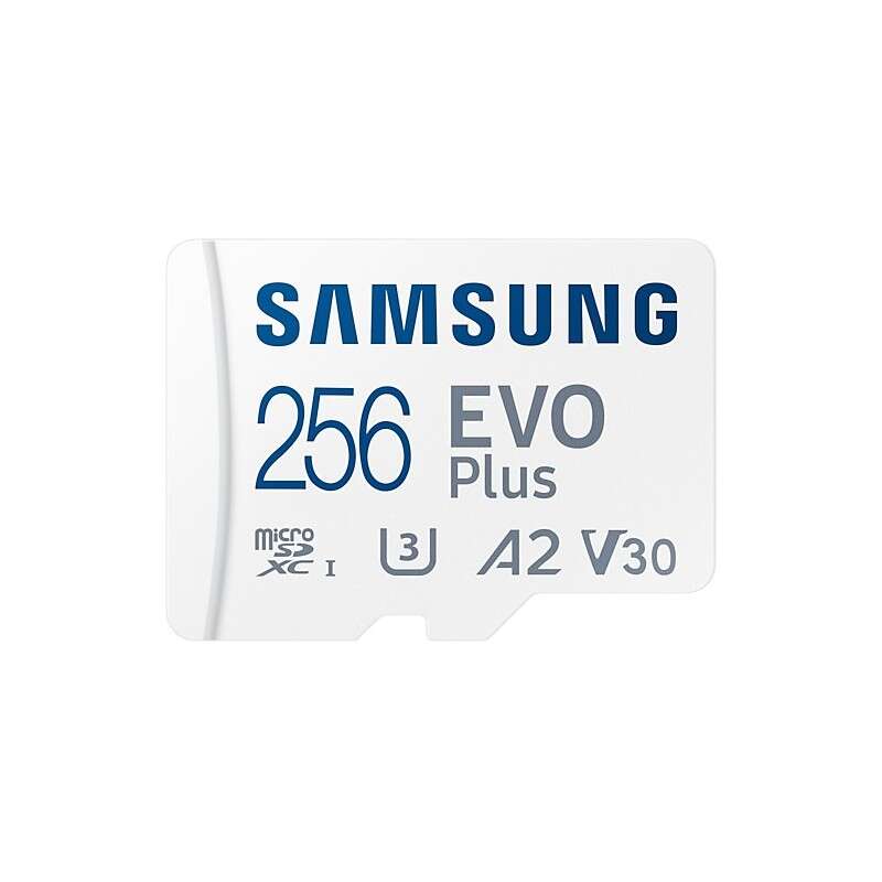 Samsung EVO Plus Tarjeta Micro SDXC 256GB UHS-I U3 Clase 10 con Adaptador 1 pieza(s)