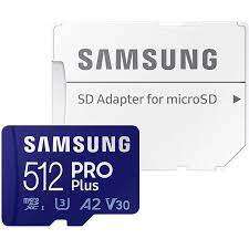 Samsung PRO Plus Tarjeta Micro SDXC 512GB UHS-I U3 Clase 10 con Adaptador 1 pieza(s)